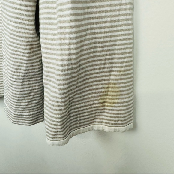 Lacoste Women's Long Sleeve Polo - Tan and White Size 6 - Picture 6 of 8